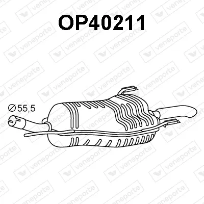 Rear Muffler Opel ASTRA G Hatchback