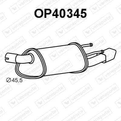 Rear Muffler Opel TIGRA · Vauxhall TIGRA Mk I