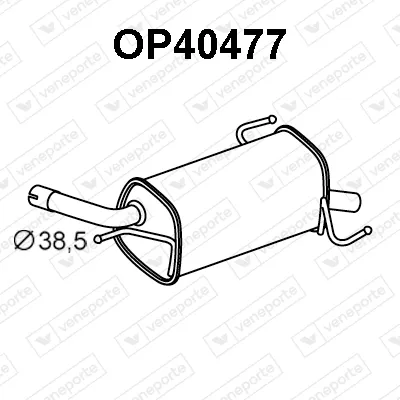 Rear Muffler Opel CORSA C · Vauxhall CORSA Mk II