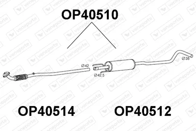 Centre Muffler Opel CORSA C · Vauxhall CORSA Mk II