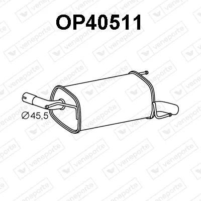 Rear Muffler Opel CORSA C · Opel CORSA C Hatchback Van · Vauxhall CORSA Mk II