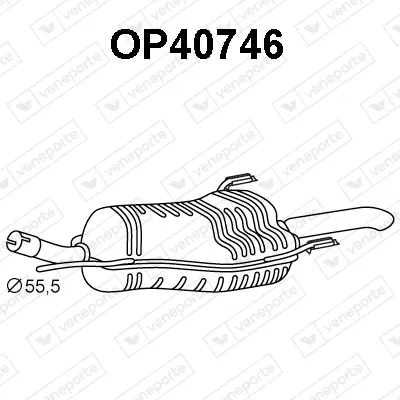 Rear Muffler Opel ZAFIRA A MPV · Vauxhall ZAFIRA A