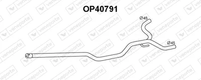 VENEPORTE OP40791 exhaust pipe