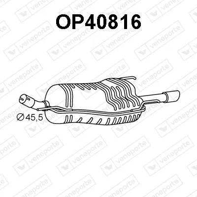 Rear Muffler Opel ZAFIRA A MPV · Vauxhall ZAFIRA A