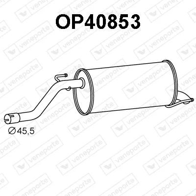 Rear Muffler Opel CORSA D · Opel CORSA D Hatchback Van · Opel CORSA E