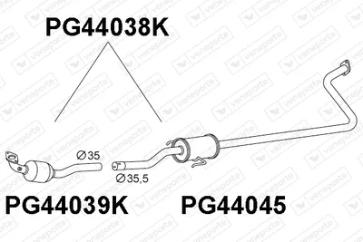 Catalytic Converter Citroën C1 II · Peugeot 108 · Toyota AYGO