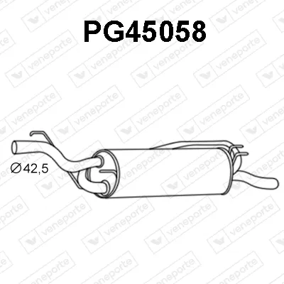 Rear Muffler Peugeot 104 Coupe