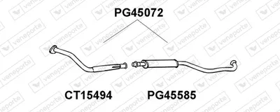 Front Muffler Peugeot 605