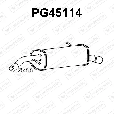 Rear Muffler Peugeot 1007