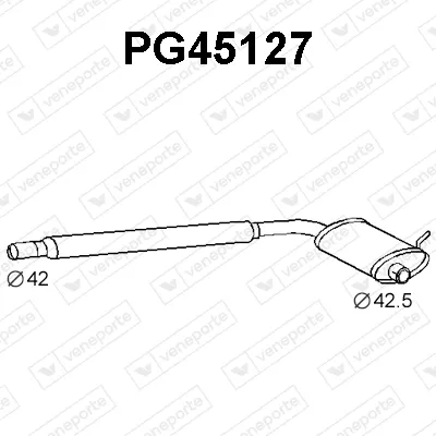 Front Muffler Peugeot 305 II Break