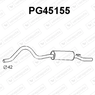 Rear Muffler Peugeot 404