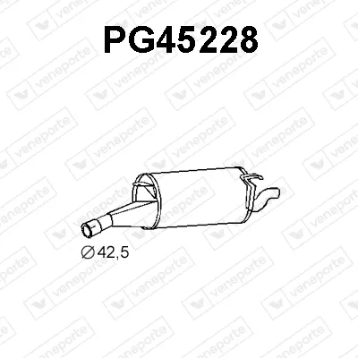 Rear Muffler Peugeot 505 Break