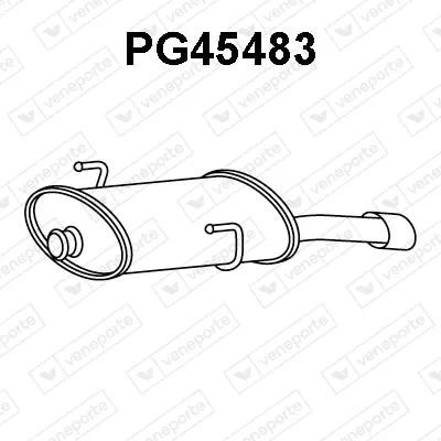 Rear Muffler Peugeot 206 Hatchback