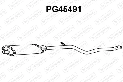 Centre Muffler Peugeot 106 II
