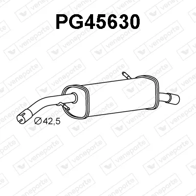 Rear Muffler Citroën C2 · Peugeot 1007