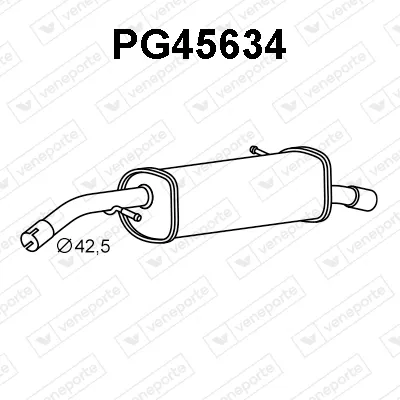Rear Muffler Citroën C2 · Peugeot 1007