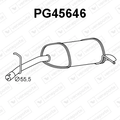 Rear Muffler Citroën XM · Peugeot 407 · Peugeot 407 SW