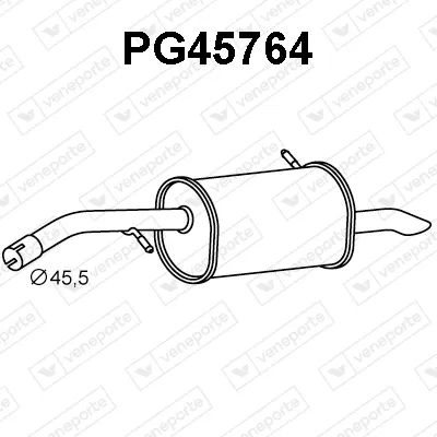 Rear Muffler Citroën C3 PICASSO · Peugeot 207 · Peugeot 207 CC