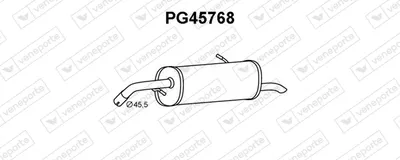 Rear Muffler Peugeot 207