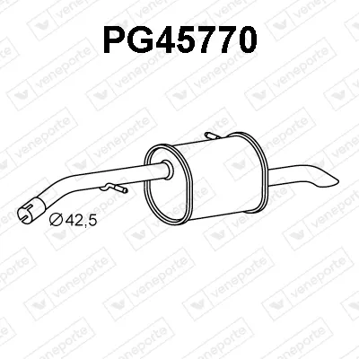 Rear Muffler Peugeot 207 · Peugeot 207 Hatchback Van · Peugeot 208 I