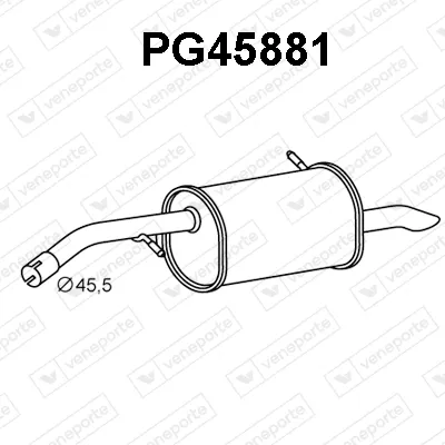 Rear Muffler Citroën C3 PICASSO · Citroën C4 CACTUS · Peugeot 208 I
