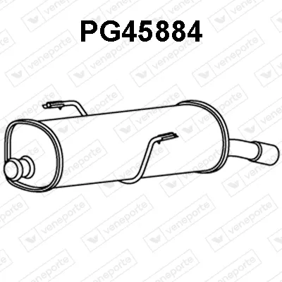 Rear Muffler Peugeot 206+