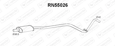 Centre Muffler Renault SUPER 5
