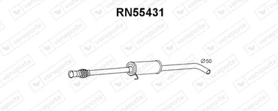 Front Muffler Renault MEGANE I Coach