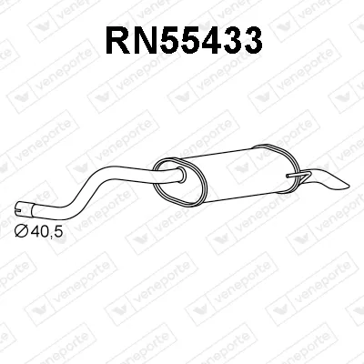 Rear Muffler Renault CLIO I · Renault CLIO II