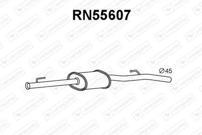 Front Muffler Renault CLIO II · Renault THALIA I · Renault THALIA II
