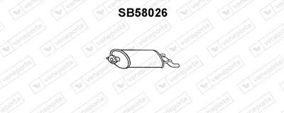 Rear Muffler Saab 9000 Hatchback