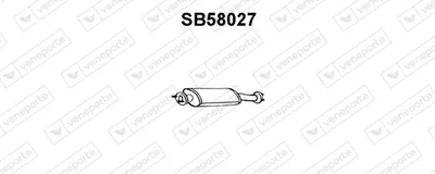 Front Muffler Saab 9000 Hatchback
