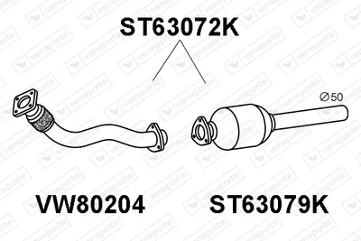 Catalytic Converter Seat TOLEDO I · Vw GOLF III · Vw GOLF III Variant