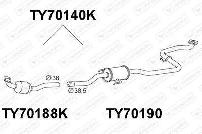 Catalytic Converter Toyota YARIS · Toyota YARIS Hatchback Van