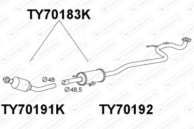 Catalytic Converter Toyota YARIS · Toyota YARIS Hatchback Van