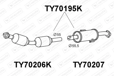 Catalytic Converter Toyota AURIS · Toyota AURIS Estate · Lexus CT