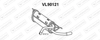 Rear Muffler Volvo 480