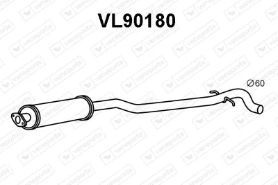 Centre Muffler Volvo S60 I