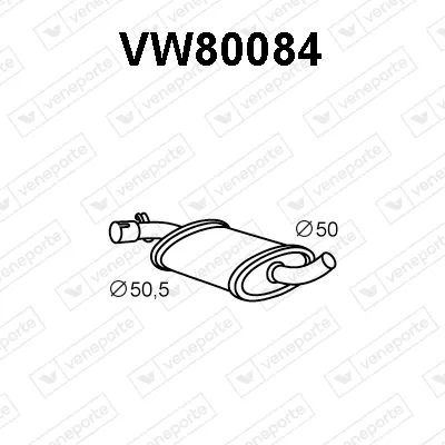 Centre Muffler Vw GOLF II · Vw JETTA II