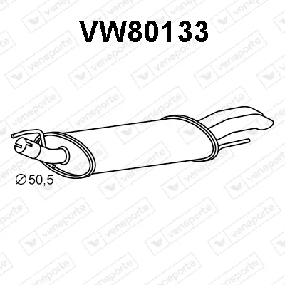 Rear Muffler Vw GOLF III Cabriolet · Vw GOLF III · Vw GOLF IV Cabriolet