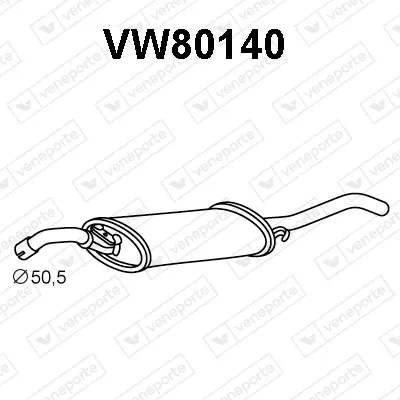 Rear Muffler Vw JETTA II