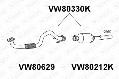 Catalytic Converter Seat TOLEDO II · Seat LEON · Vw GOLF IV
