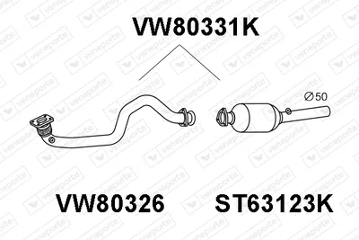 Catalytic Converter Seat TOLEDO II · Seat LEON · Vw GOLF IV