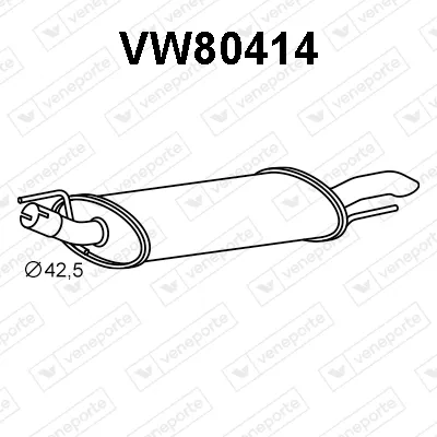 Rear Muffler Vw GOLF III