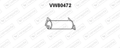 Rear Muffler Vw TRANSPORTER T3 Bus