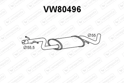 Centre Muffler Vw TOURAN · Vw TOURAN VAN