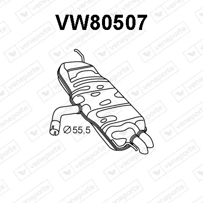 Rear Muffler Vw GOLF V · Vw GOLF PLUS V · Vw GOLF PLUS Van
