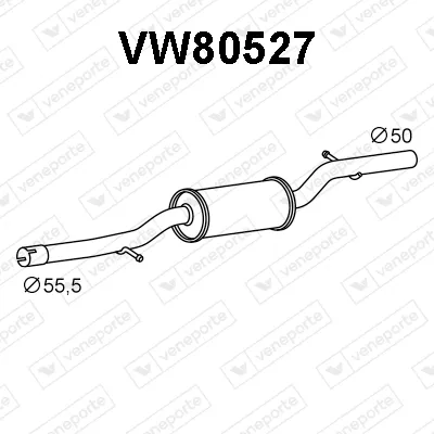 Centre Muffler Audi A3 · Seat LEON · Vw GOLF IV