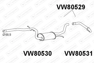 Rear Muffler Vw TOURAN