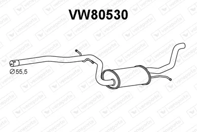 Rear Muffler Vw TOURAN